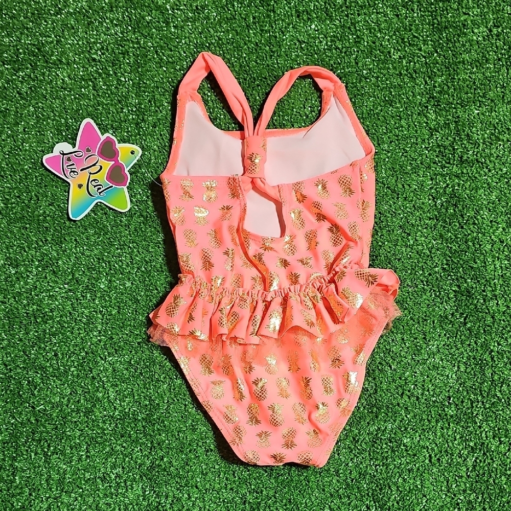 Coral Pineapple Print 2T Swimwear - Picture 4 of 4
